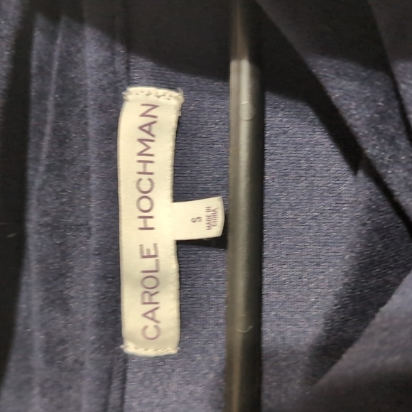 Carole Hochman Navy Blue Velour Cowl Neck Sweater Size Small - Picture 2 of 5